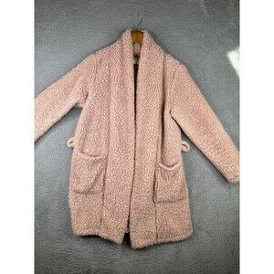 Natori pink blush fuzzy robe w/o belt sz small